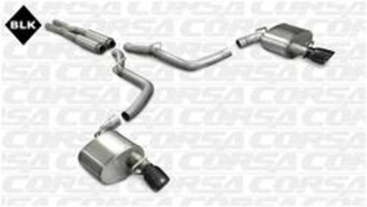 Corsa Sport Exhaust Black Tips 05-10 Charger,Magnum,300 6.1L - Click Image to Close